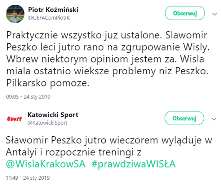 Peszko trafi do Wisły Kraków